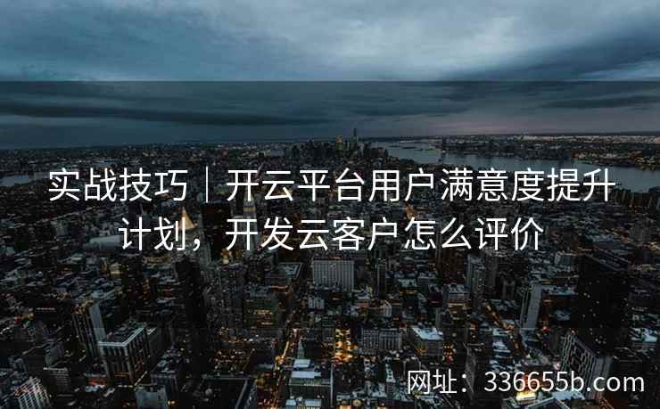 实战技巧｜开云平台用户满意度提升计划，开发云客户怎么评价