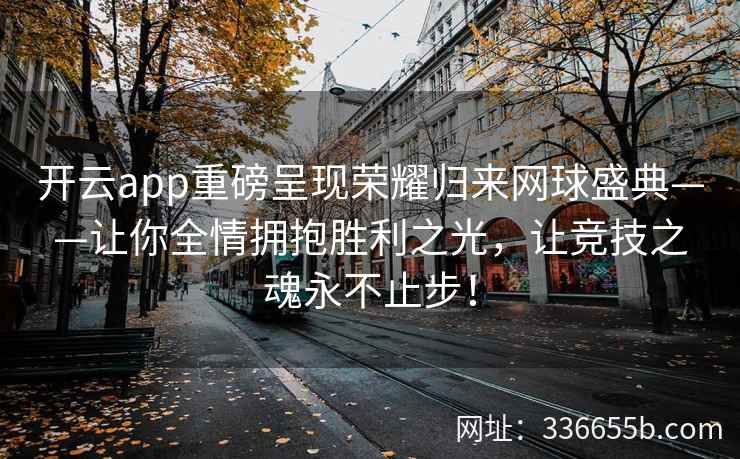 开云app重磅呈现荣耀归来网球盛典——让你全情拥抱胜利之光,让竞技之魂永不止步! 开云app重磅呈现荣耀归来网球盛典——让你全情拥抱胜利之光,让竞技之魂永不止步!